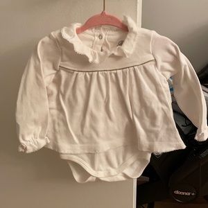 White Onesie/blouse petit bateau